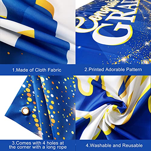 XtraLarge, Congrats Grad Banner 2023-72x44 Inch | Graduation Banner for Class of 2023 Decorations | Congratulations Banner, Blue Graduation Party Decorations 2023 | Graduation Decorations 2023