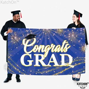 XtraLarge, Congrats Grad Banner 2023-72x44 Inch | Graduation Banner for Class of 2023 Decorations | Congratulations Banner, Blue Graduation Party Decorations 2023 | Graduation Decorations 2023