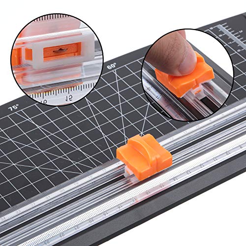 10 Pieces Paper Cutter Replacement Blade Paper Trimmer Replacement Blade Cutting Replacement Blades Paper Trimmer Blades Refill for A4 Black and White Paper Trimmer (Orange)