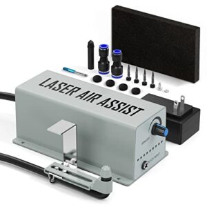 laser cutting air assist pump, air pump kit with 16l/min airflow for ortur laser master engraver and most laser engraving machines,cleaner and smoother cutting, low noise and easily assemby