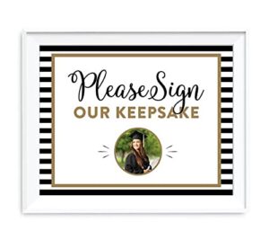 andaz press personalized graduation photo party collection, party signs, please sign our keepsake table sign, 8.5×11-inch, 1-pack, custom image