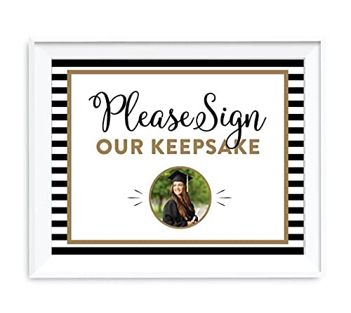 Andaz Press Personalized Graduation Photo Party Collection, Party Signs, Please Sign Our Keepsake Table Sign, 8.5x11-inch, 1-Pack, Custom Image