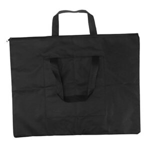 healifty art portfolio case with handles artist portfolios case waterproof drawing painting board storage bag (black)