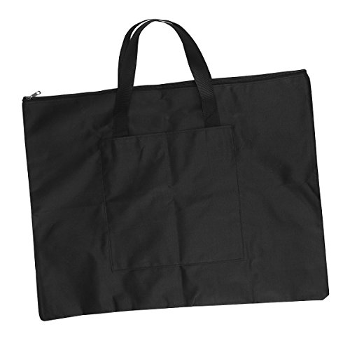 Healifty Art Portfolio Case with Handles Artist Portfolios Case Waterproof Drawing Painting Board Storage Bag (Black)