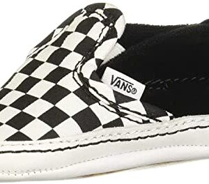 Vans, Infant Slip-On V Crib Sneakers (1, Black/True White Checkerboard)