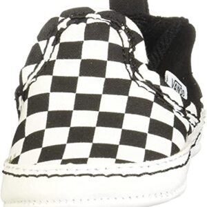 Vans, Infant Slip-On V Crib Sneakers (1, Black/True White Checkerboard)