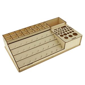 jili online wooden paint bottles rack model organizer epoxy tools storage box holder case #4