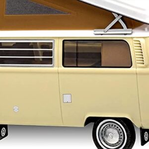 Revell 07676 Volkswagen T2 Camper (Easy-Click) Model Kit 1:24 Scale, Unvarnished