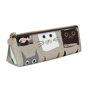 cartoon cat pencil case women pen pouch simple carrying box for adult with smooth zipper durable lightweight for office organizer storage bag