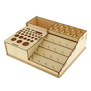 jili online wooden paint bottles rack model organizer epoxy tools storage box holder case #3