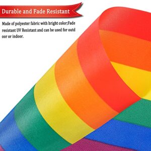 Whaline 38 Flags Gay Pride Banner, Rainbow String Bunting Indoor/Outdoor for LGBT Festival Party Celebration Decoration