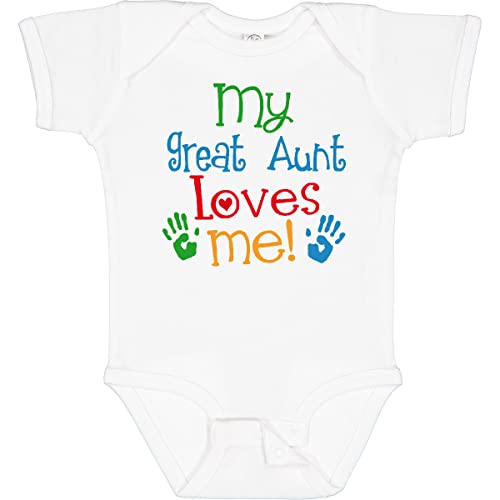 inktastic My Great Aunt Loves Me Baby Bodysuit 6 Months 0020 White 2fc0a