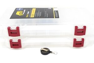 plano molding/hg crafting large stowaway tackle or craft organizer in a 2-pack storage box with a retractable tool holder