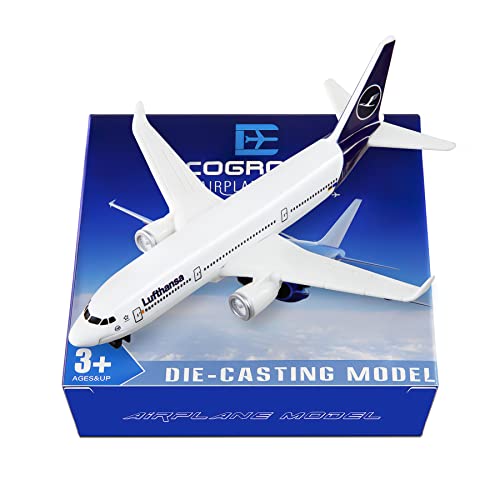 EcoGrowth Model Planes Lufthansa Airplane Model Airplane Toy Plane die-cast Planes for Collection & Gifts for Christmas, Birthday