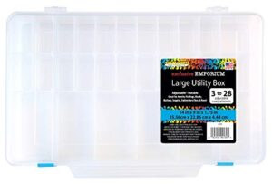 the beadery large utility box storage container, clear