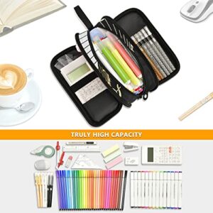 Emelivor Musical Instrument Pencil Case Big Capacity Pencil Pouch Pencil Bags with Zipper Pencil Box for Girls Boys Women Adults Kids Students Office School Supplies Pen Case Organizer