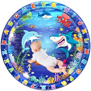 40" Tummy Time Water Mat, Inflatable Water Mat for Babies and Toddlers, Play Activity Center for Newborn Babies, Ideal Baby Toys Promoting Brain Development Sensory Stimulation