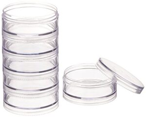 paylak cntb111-6 storage stackable containers 6 for beads crafts 2.75″ round