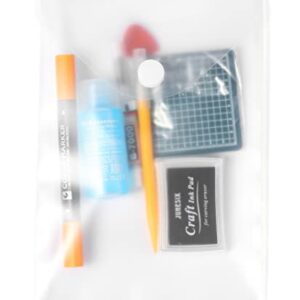 YOAVIP Small 7x9 A5 Clear Plastic Envelopes Hook Loop Closure 30 Packs