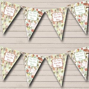 birdcage floral personalized wedding anniversary party bunting banner garland