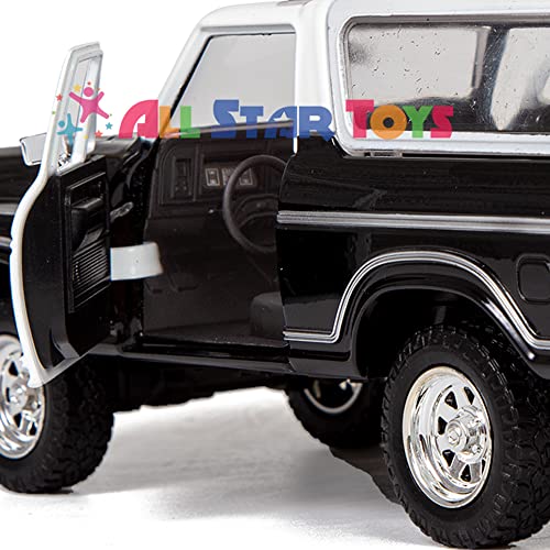 1978 Ford Bronco Ranger XLT 1:24 Diecast Model Car SUV SUT Black with Cap Truck Motormax 79371