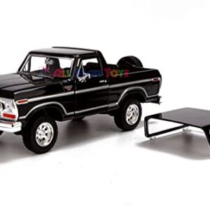 1978 Ford Bronco Ranger XLT 1:24 Diecast Model Car SUV SUT Black with Cap Truck Motormax 79371