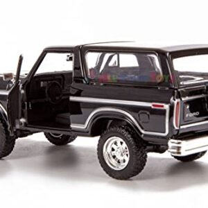 1978 Ford Bronco Ranger XLT 1:24 Diecast Model Car SUV SUT Black with Cap Truck Motormax 79371