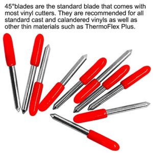 30 pcs (30/45/60 Degree) AFUNTA Blade Vinyl Cutter Plotter Cutting Blades for Roland & Most Domestic and Imported Plotter with Blade Holder Base