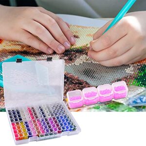 124 Grids Diamond Painting Storage, Art Accessories Tools Containers Case Plastic Bead Organizer 5D Diamond Embroidery Accessories for DIY Art Craft and Nail Diamonds(Box Only)