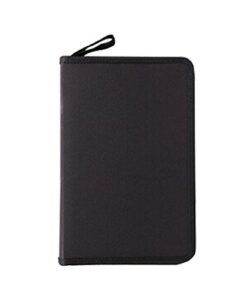 gullor fashion fold canvas pencil case, black, 36 holes