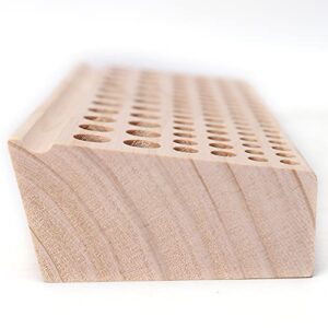 98 Holes Wood Tool Rack Leather Wooden Stamps Stand Holder Organizer for DIY Craft