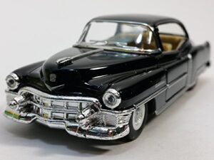 kinsmart 1953 cadillac series 62 black 2 door coupe 1/43 o scale diecast car