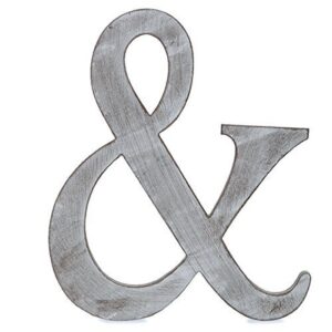 the lucky clover trading & wood block symbol, 24″ l, charcoal grey wall letter, gray