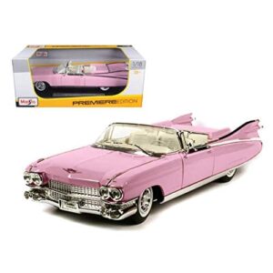 1959 Cadillac Eldorado Biarritz Convertible, Pink - Maisto Premiere 36813 - 1/18 Scale Diecast Model Toy Car by Maisto