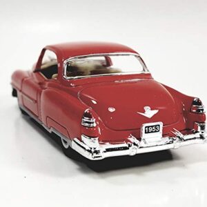 Kinsmart Cadillac Series 62 1953 Cherry Red 2 Door Coupe 1/43 O Scale Diecast Car