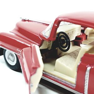 Kinsmart Cadillac Series 62 1953 Cherry Red 2 Door Coupe 1/43 O Scale Diecast Car