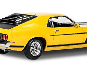 Revell 85-4313 ‘69 Boss 302 Mustang Car Kit 1:25 Scale 109-Piece Skill Level 4 Plastic Model Building Kit , Yellow