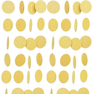 Gold Glittery Drink Drank Drunk Banner and Gold Glittery Circle Dots Garland(25pcs Circle Dots)-Bar Sign Bachelorette Wedding Birthday Party Decoration