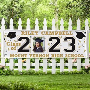 Let's Make Memories Personalized Graduation Banner - Year Of The Graduate Photo Banner - Class of 2023 - Customize with Name, Year, Photo, Message - 6ft