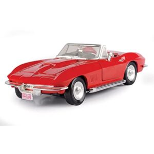 1967 chevy corvette, red – motormax 73224 – 1/24 scale diecast model toy car