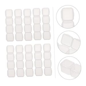 ADOCARN 20pcs Boxes 4 D Beads Sorting Picture Bead Art Glitter and Nail Organizer Diamonds Dot Crafts Case Mini Tools Diamond White Embroidery Plastic for Tool Container Transparent