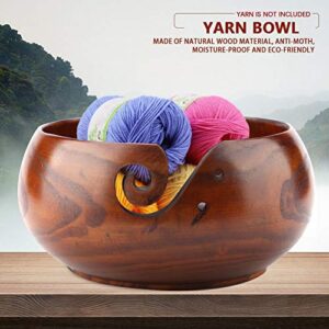 Rodipu Natural Wooden Yarn Bowl Storage Base for Knitting Crochet Organizer Holder GL