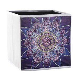 storage cubes with diamond painting, organizer container folding storage box 5d diy diamond painting kits art craft for desktop toys sundries pantry closet, toys, bedroom organizer