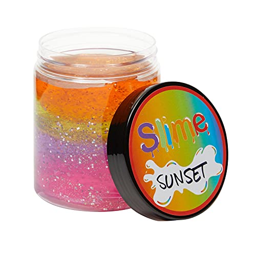 Empty Slime Storage Containers with Lids, Clear Plastic Jars and Labels (8 oz, 12 Pack)
