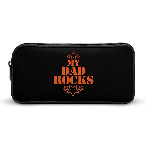 My Dad Rocks Pencil Case Pencil Pouch Coin Pouch Cosmetic Bag Office Stationery Organizer