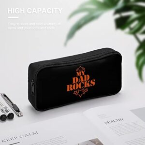 My Dad Rocks Pencil Case Pencil Pouch Coin Pouch Cosmetic Bag Office Stationery Organizer