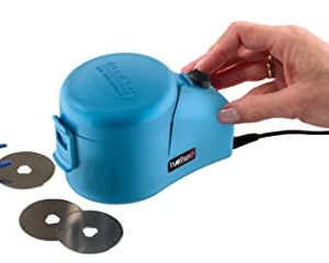 TrueCut TrueSharp 2 Power Sharpener, Fast and Easy to Use Rotary Cutter Blade Sharpener, Sharpen 28mm, 45mm and 60 mm Blades, Diamond Grit Blade Sharpening Tool, Quilting and Sewing Supplies