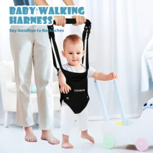 Cowiewie 2 in 1 Baby Door Jumper w/ Baby Walking Harness Function, Baby Jumper with Door Clamp Adjustable Strap and Seat, Fits 80" - 87" high Door Frame