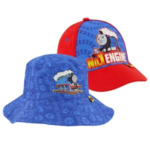 mattel toddler sun hat, or thomas & friends kids bucket hat and matching baseball cap for boys, age 2-4