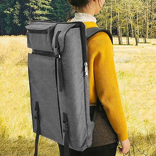 4K Artist Portfolio Case Waterproof Drawing Board Backpack Adjustable Large Canvas Shoulder Bag Sketching Art Supplies Carry Bag Travel Tote Artist Portfolio for Drawing Pad Artwork Project